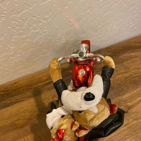 DAN DEE Light Up Musical Animated BORN TO BE WILD Dogs on Motorcycle - Picture 4 of 6